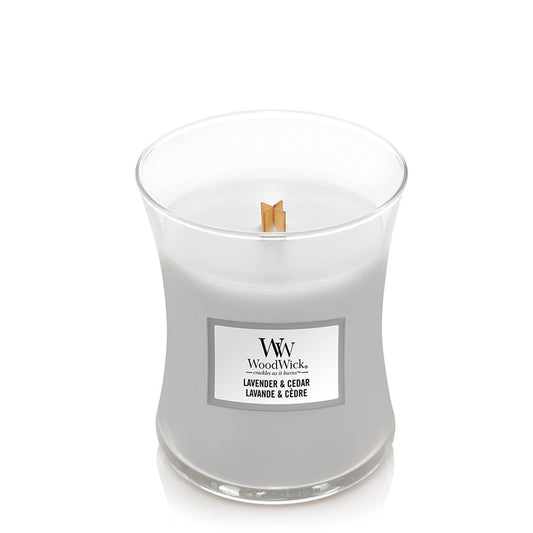 Woodwick Lavender Cedar Medium Hourglass Candle