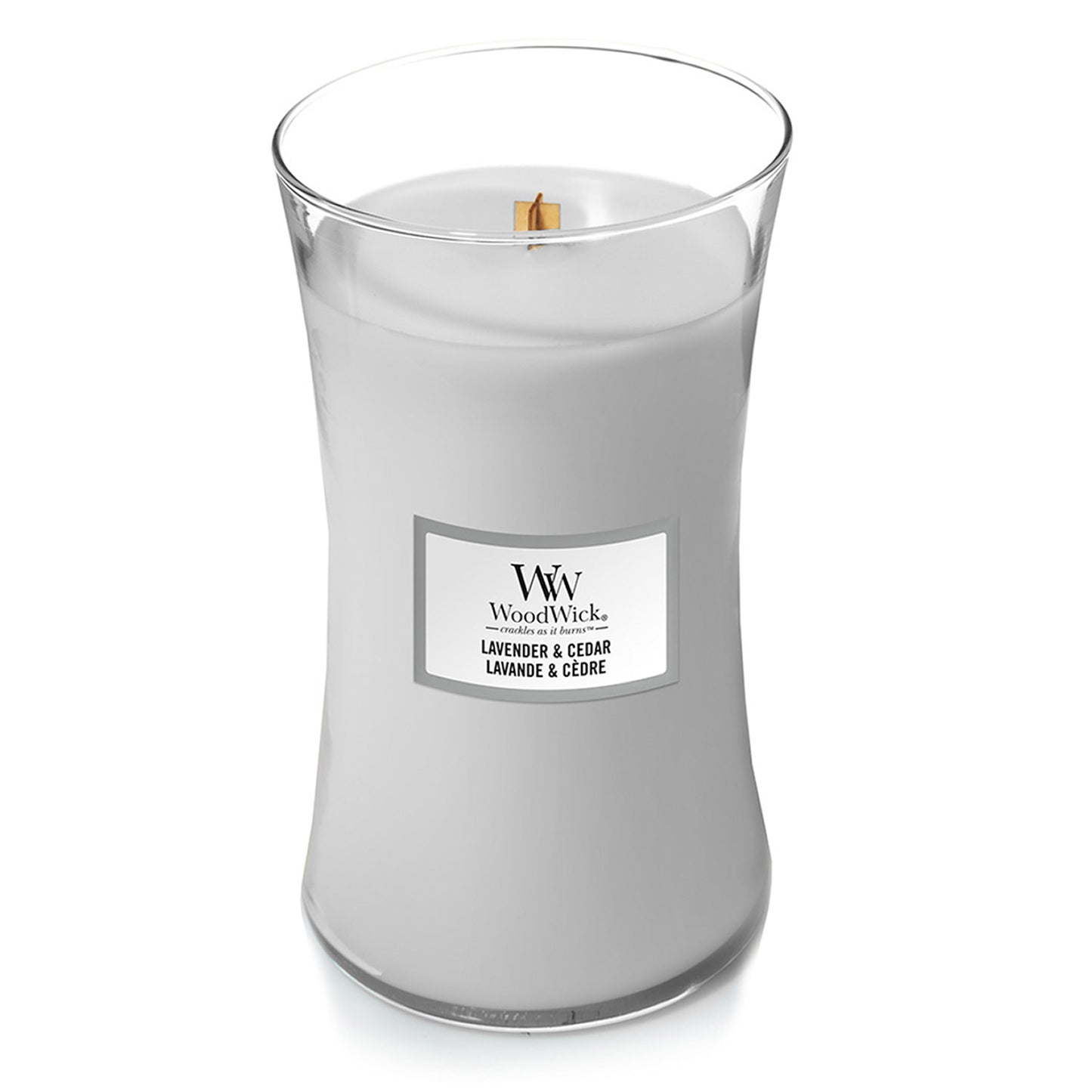 Woodwick Large Hourglass Lavender Cedar Candle