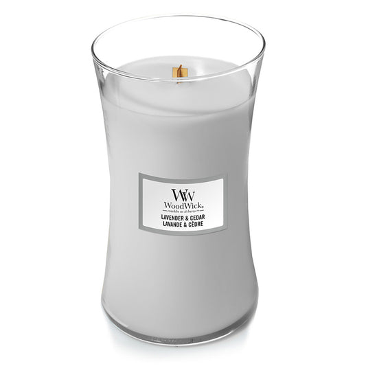 Woodwick Large Hourglass Lavender Cedar Candle