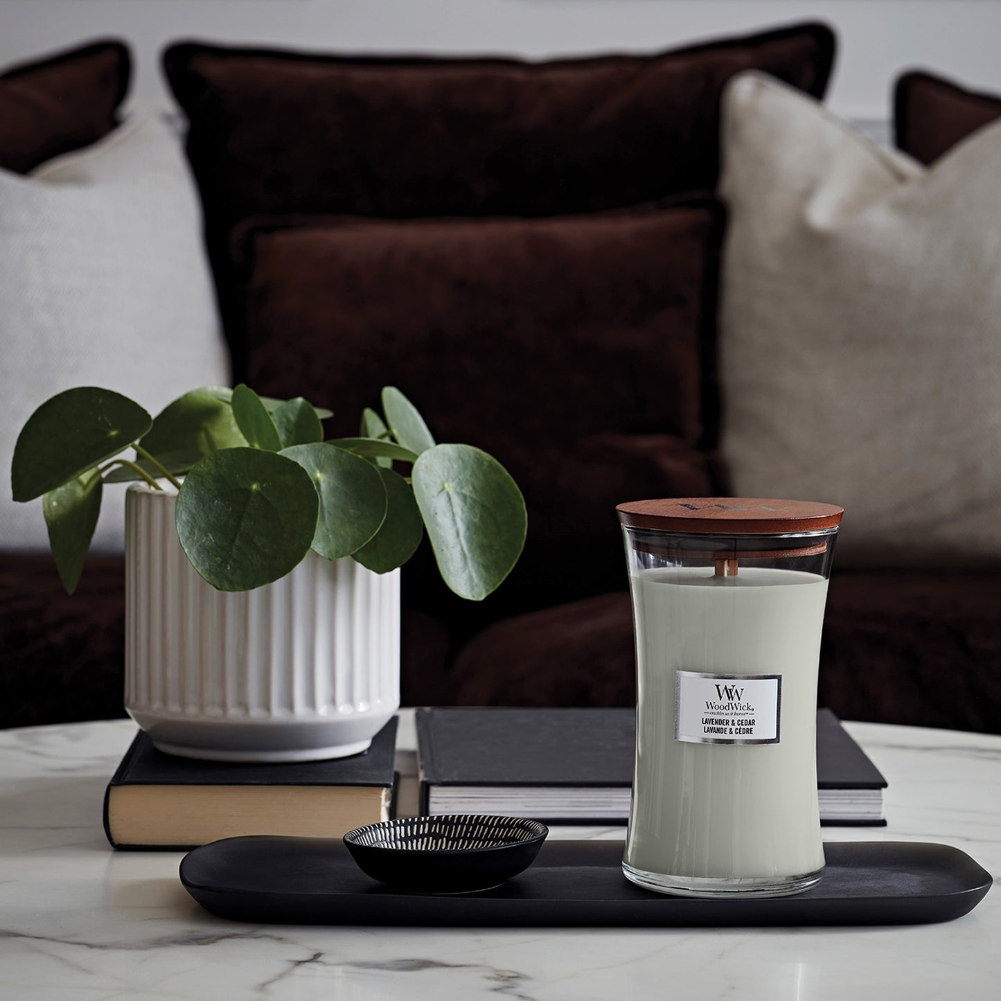 Woodwick Large Hourglass Lavender Cedar Candle