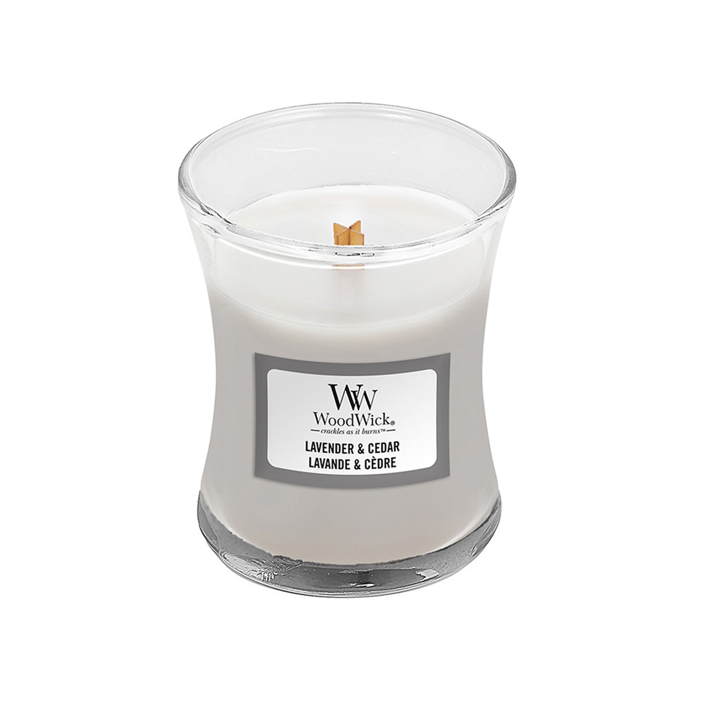 Woodwick Lavendar Cedar Mini Hourglass Candle
