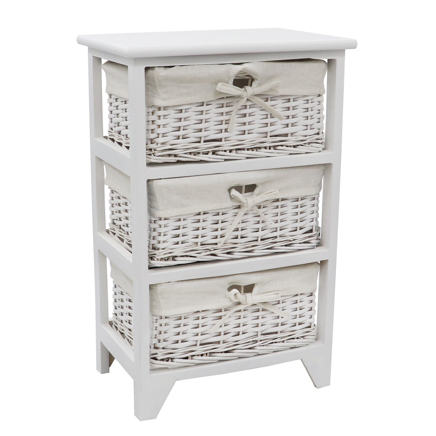 Wimborne White Willow 3 Drawer Storage Unit