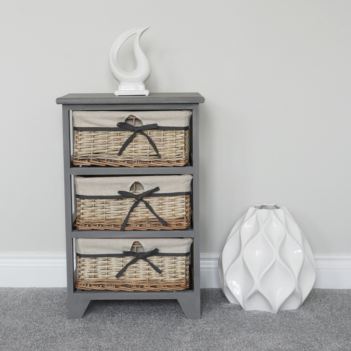 Sherborne Grey Willow 3 Drawer Storage Unit