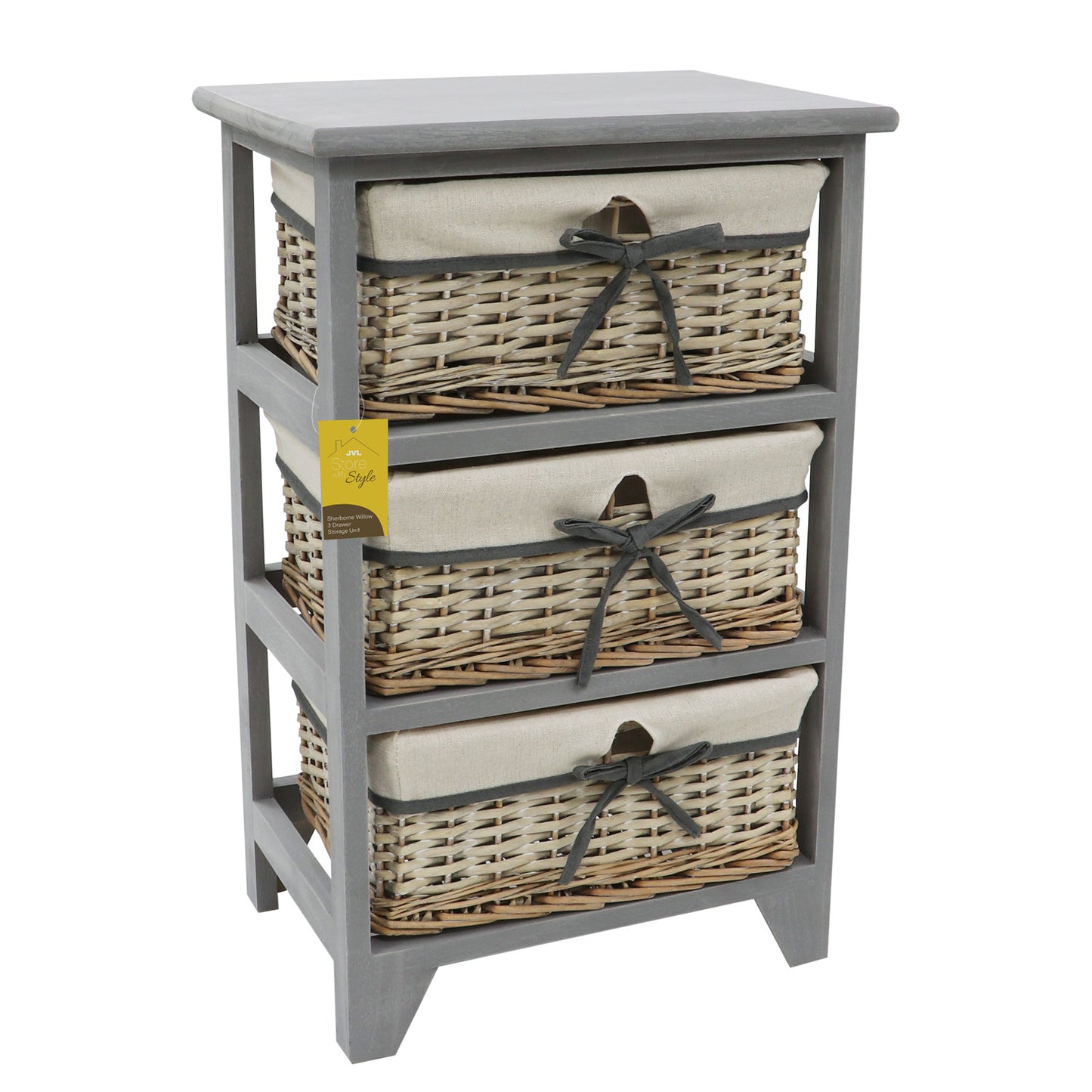 Sherborne Grey Willow 3 Drawer Storage Unit