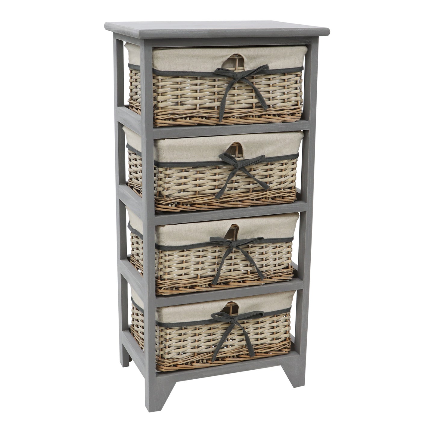 Sherborne Grey Willow 4 Drawer Tall Storage Unit