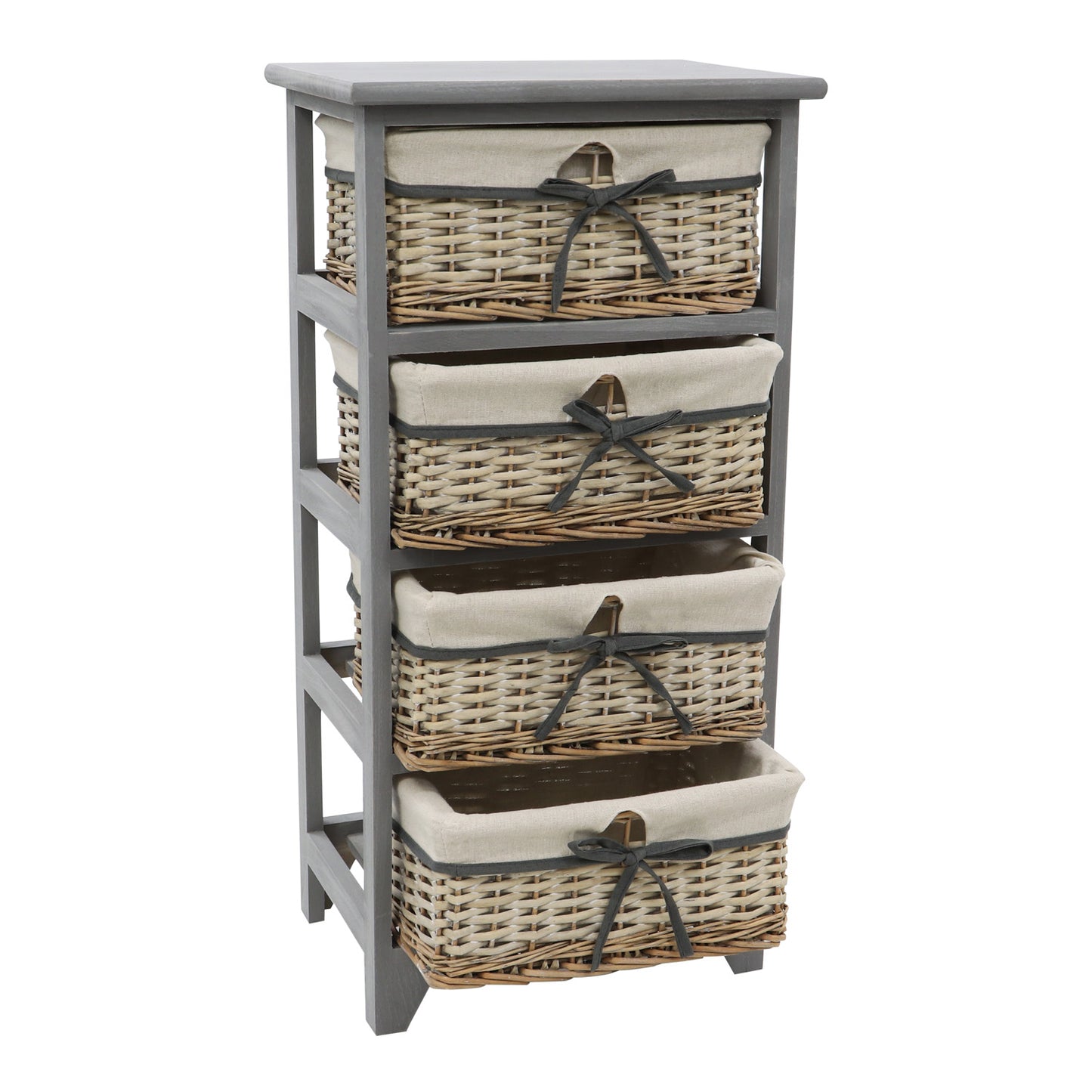 Sherborne Grey Willow 4 Drawer Tall Storage Unit