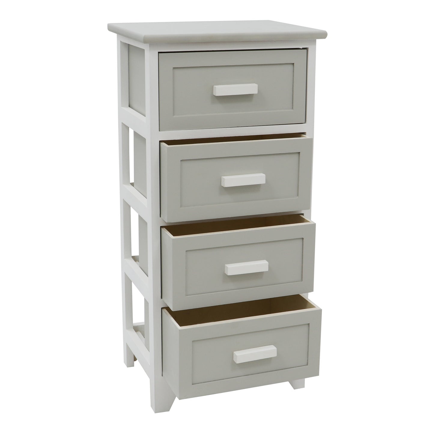 Abingdon Grey 4 Drawer Tall Storage Unit