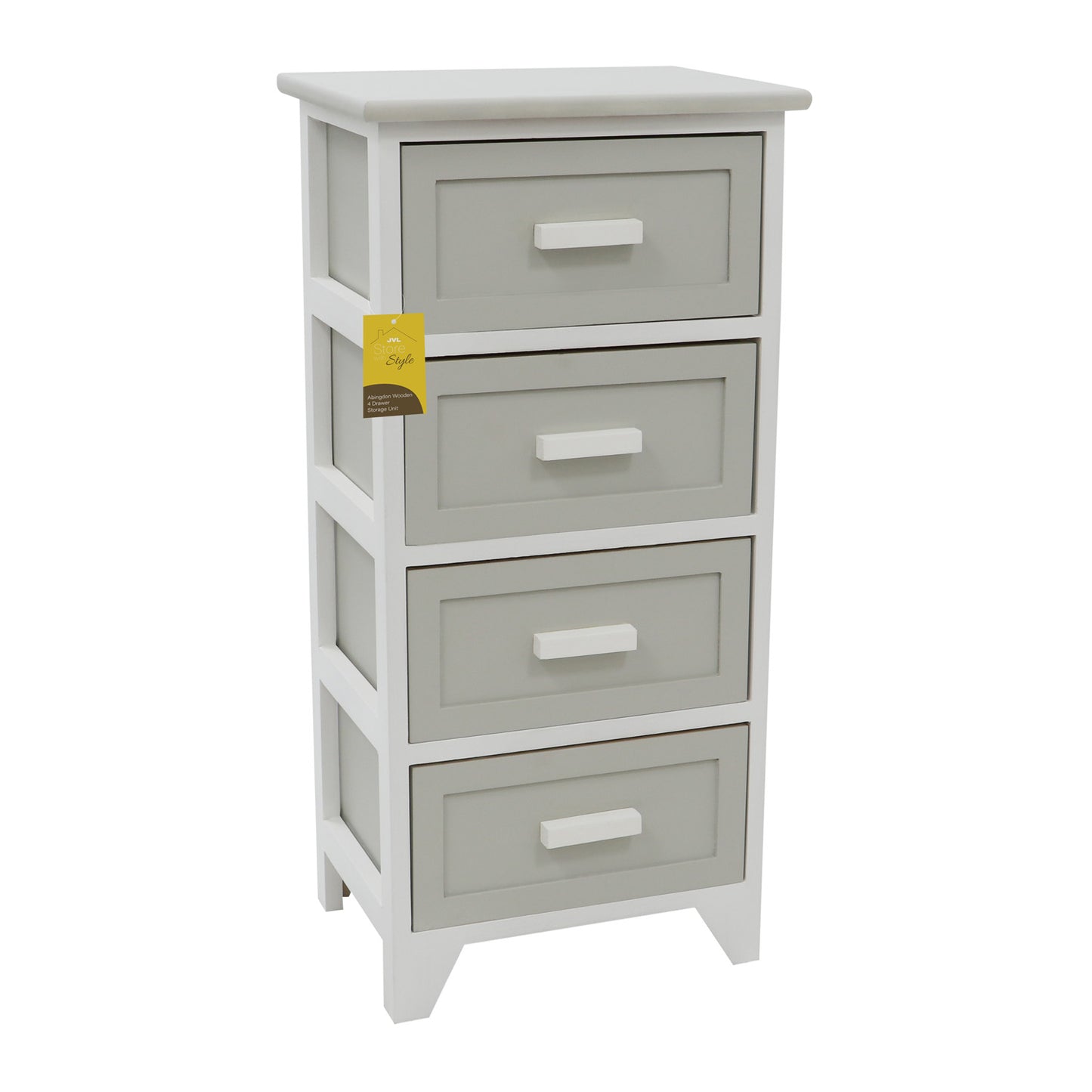 Abingdon Grey 4 Drawer Tall Storage Unit