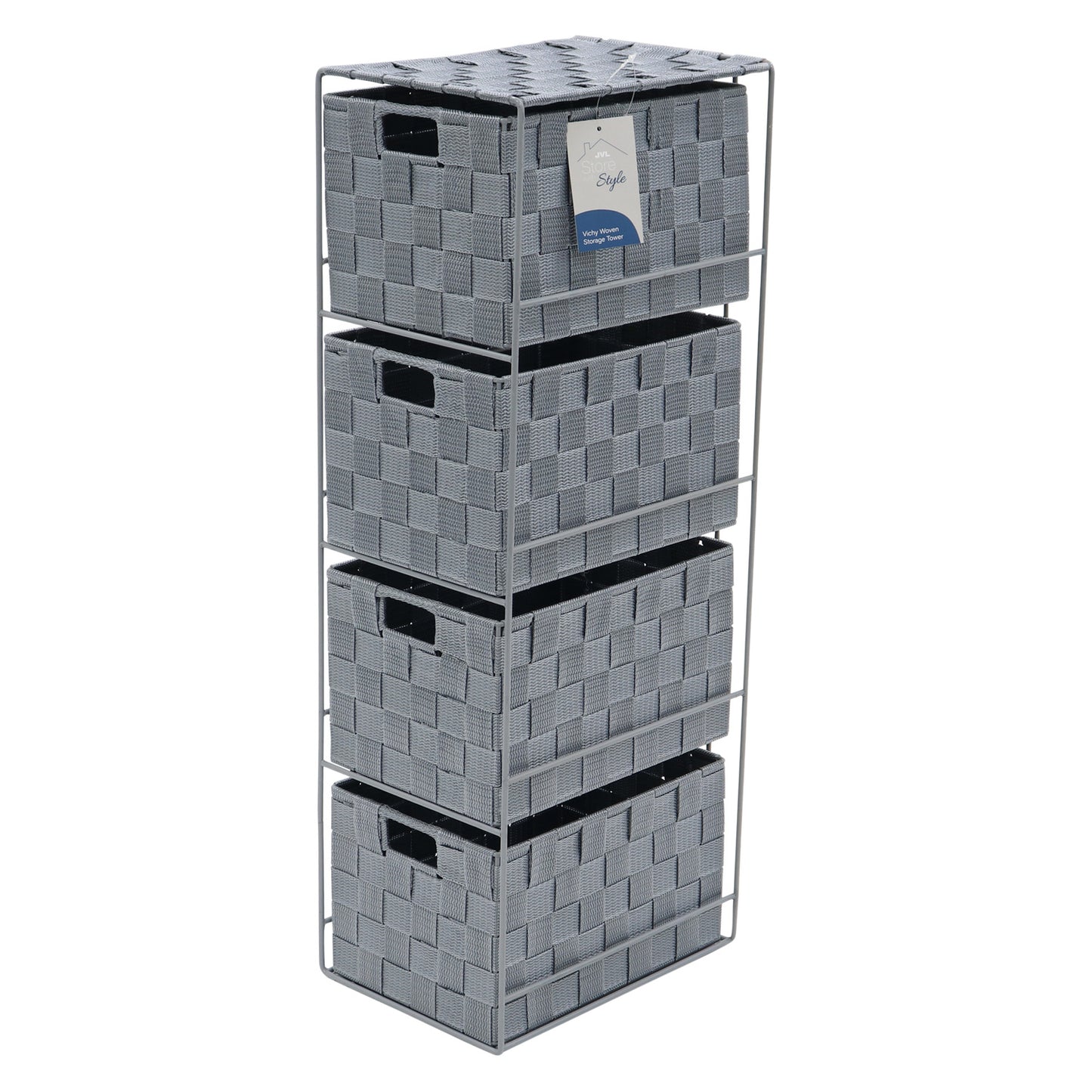 Vichy 4 Drawer Narrow Nylon Storage Tower