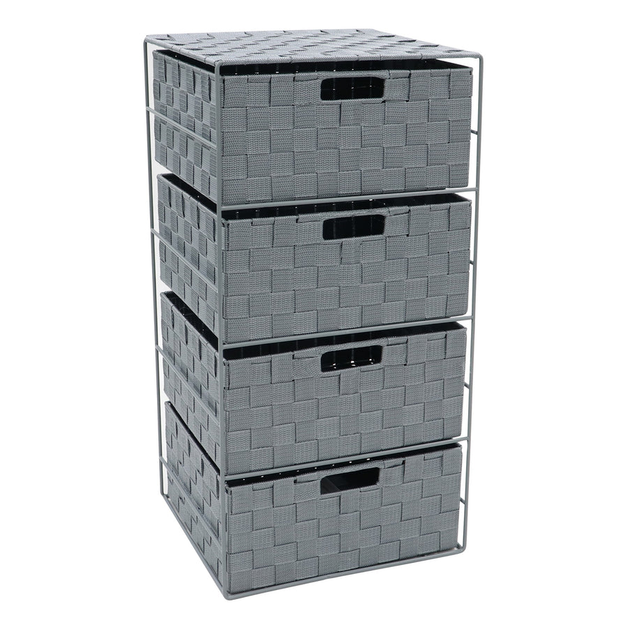 Vichy 4 Drawer Wide Nylon Storage Tower
