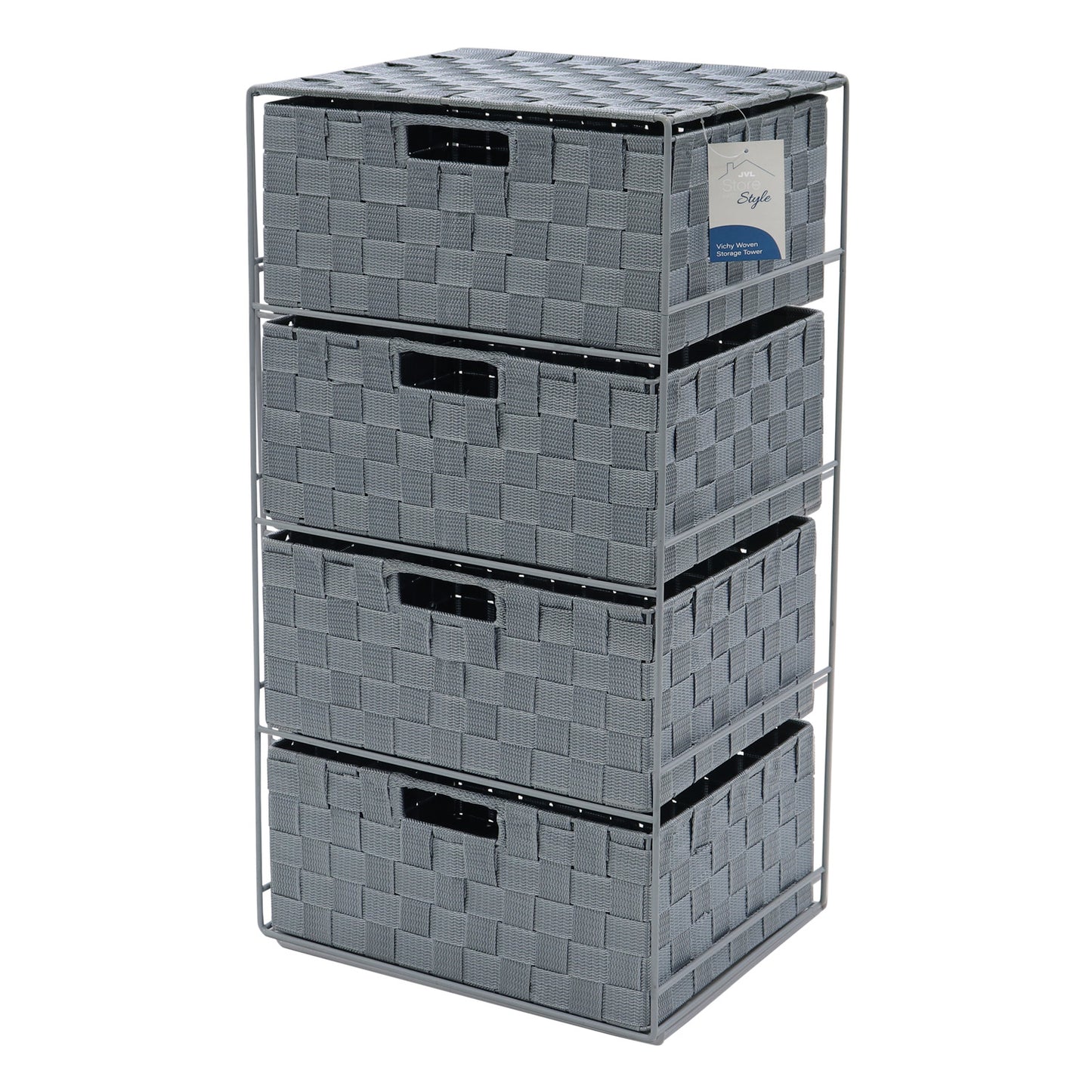 Vichy 4 Drawer Wide Nylon Storage Tower