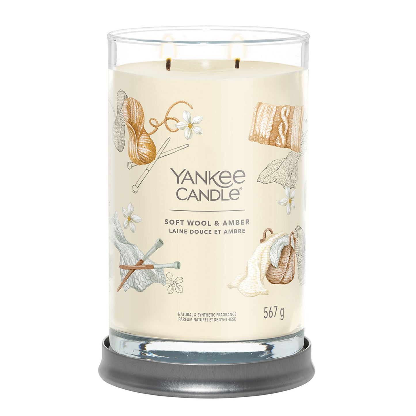 Yankee Candle Soft Wool & Amber Signature Large Tumbler Candle