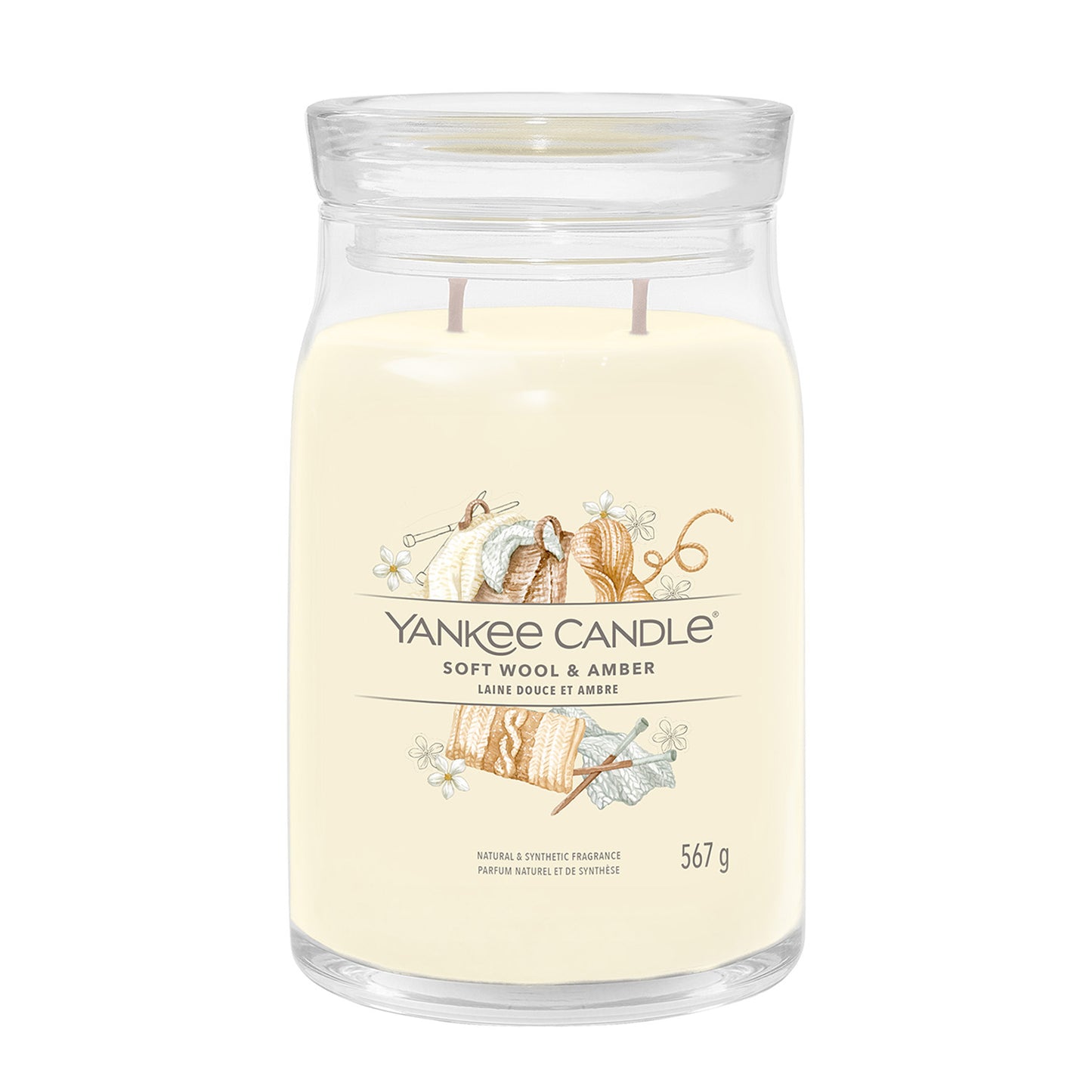 Yankee Candle Soft Wool & Amber Signature Large Jar Candle
