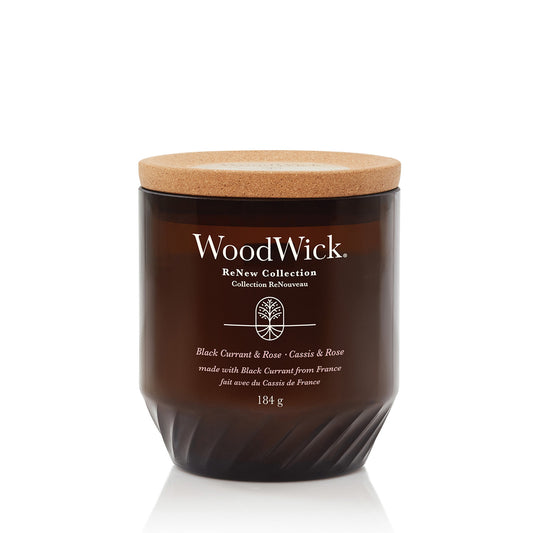 Woodwick Renew Blackcurrant & Rose Medium Candle