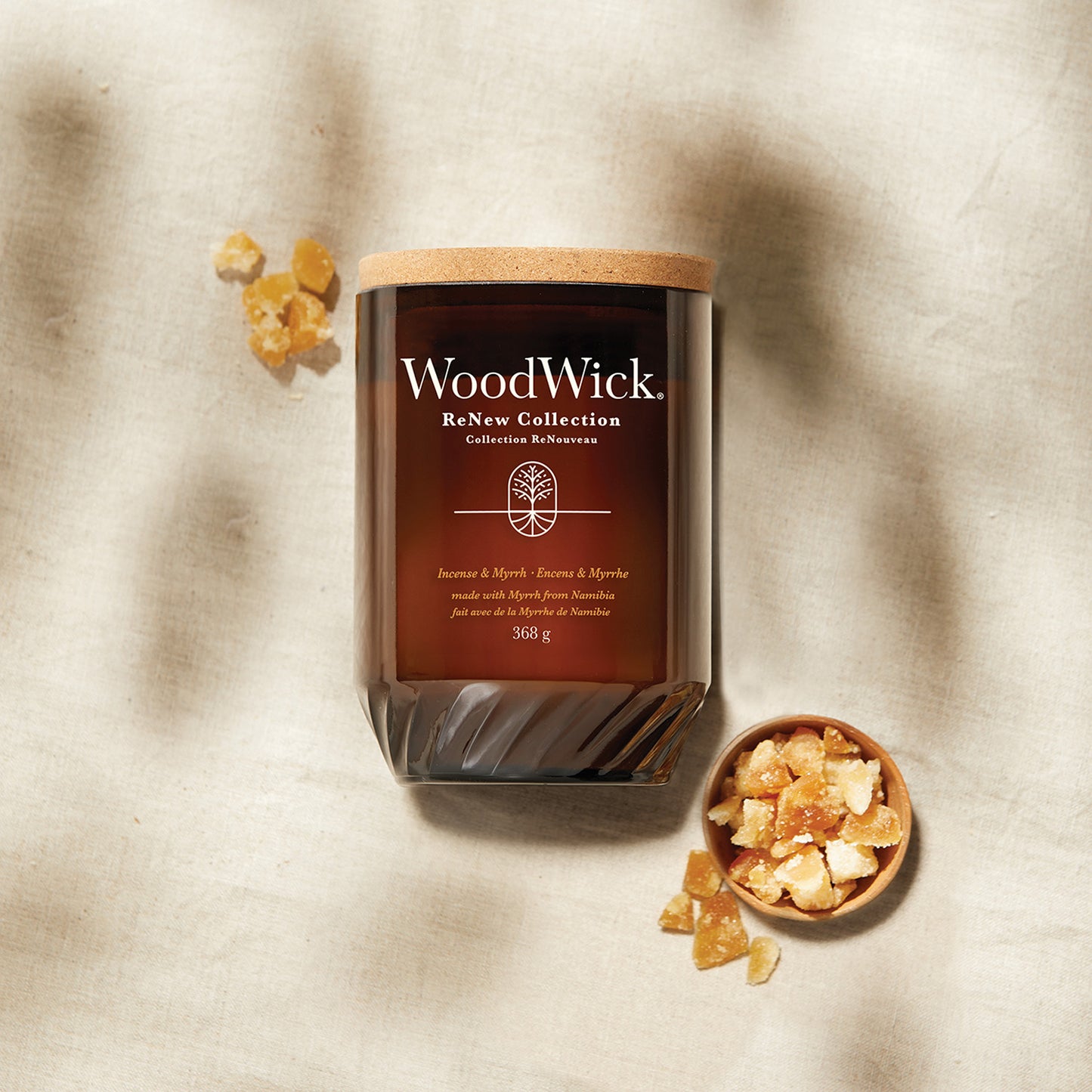 Woodwick Renew Incense & Myrrh Large Candle
