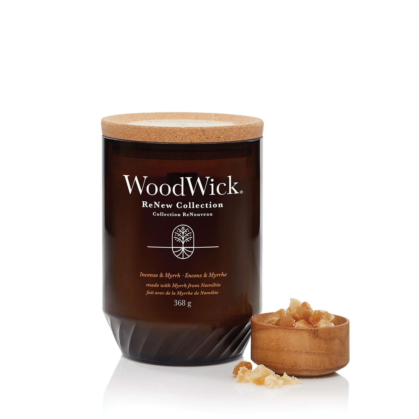 Woodwick Renew Incense & Myrrh Large Candle