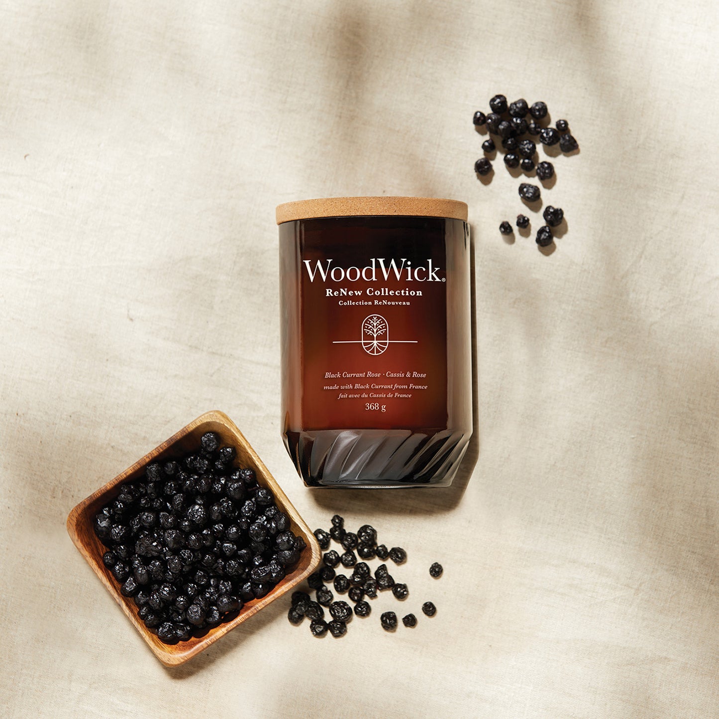 Woodwick Renew Blackcurrant & Rose Large Candle