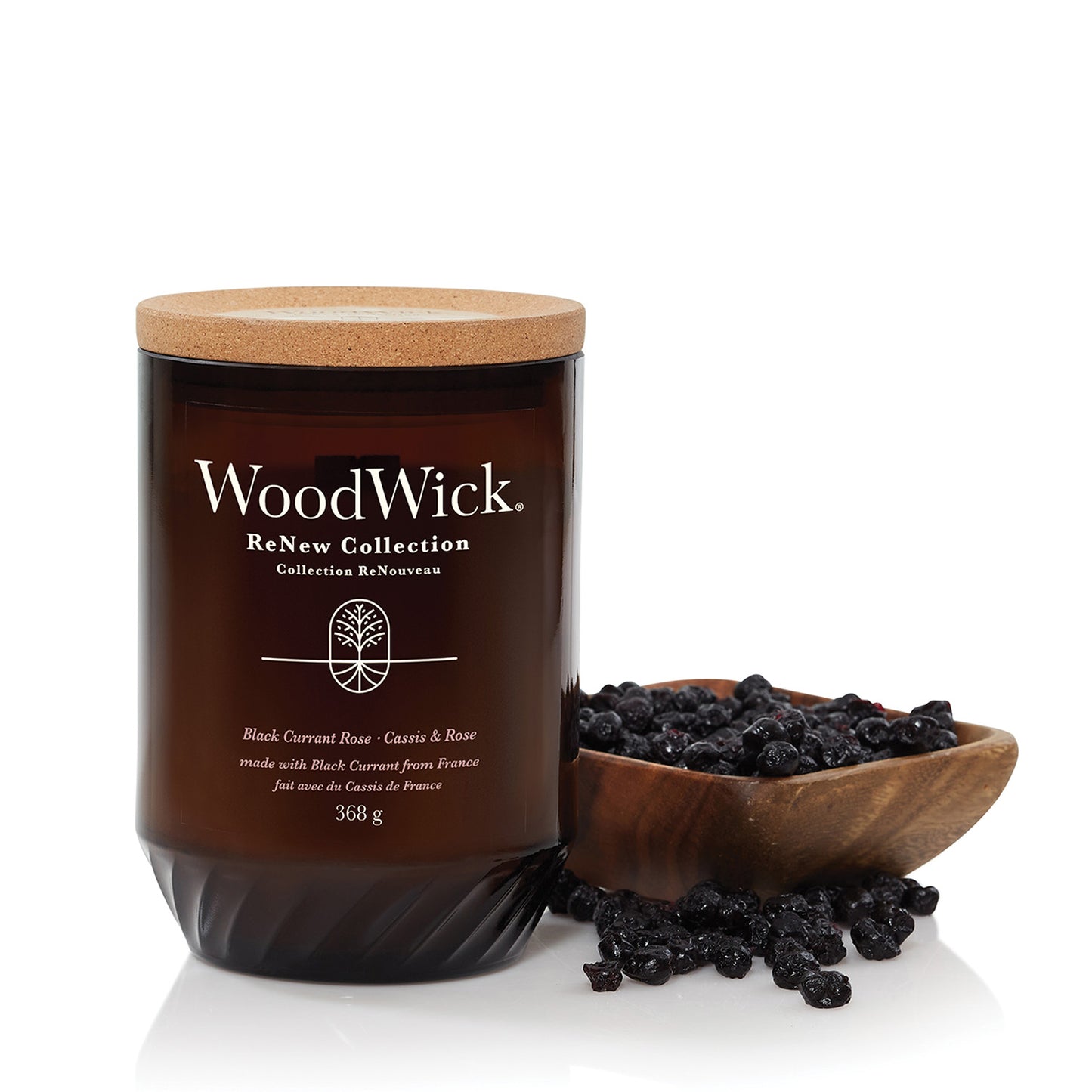 Woodwick Renew Blackcurrant & Rose Large Candle