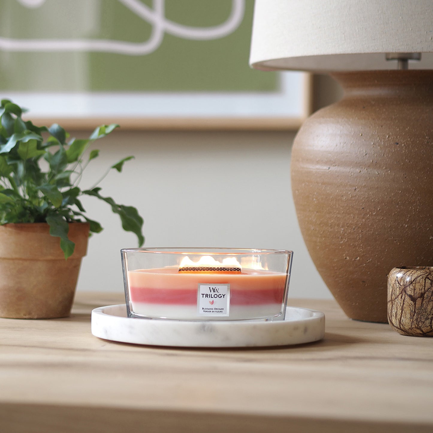 Woodwick Ellipse Blooming Orchard Candle