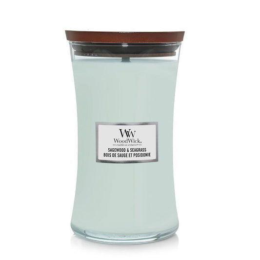 Woodwick Sagewood Seagrass Large Hourglass Candle