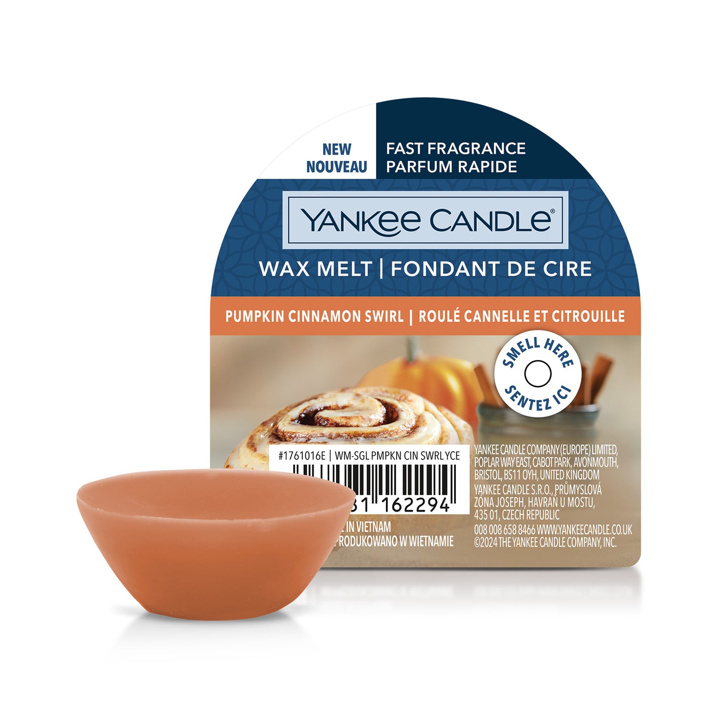 Yankee Candle Pumpkin Cinnamon Swirl Single Wax Melt