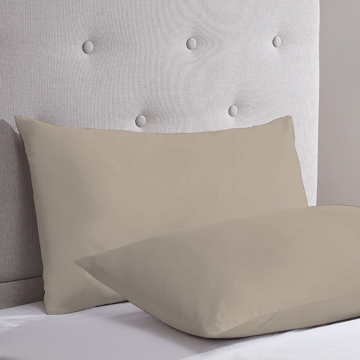 100% Cotton 180TC Natural Housewife Pillowcase Pair