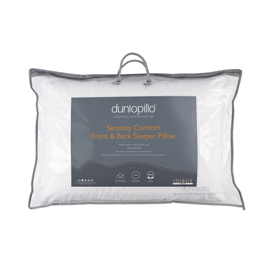 Dunlopillo Serenity Deluxe Slim Profile Latex Pillow - Medium Support