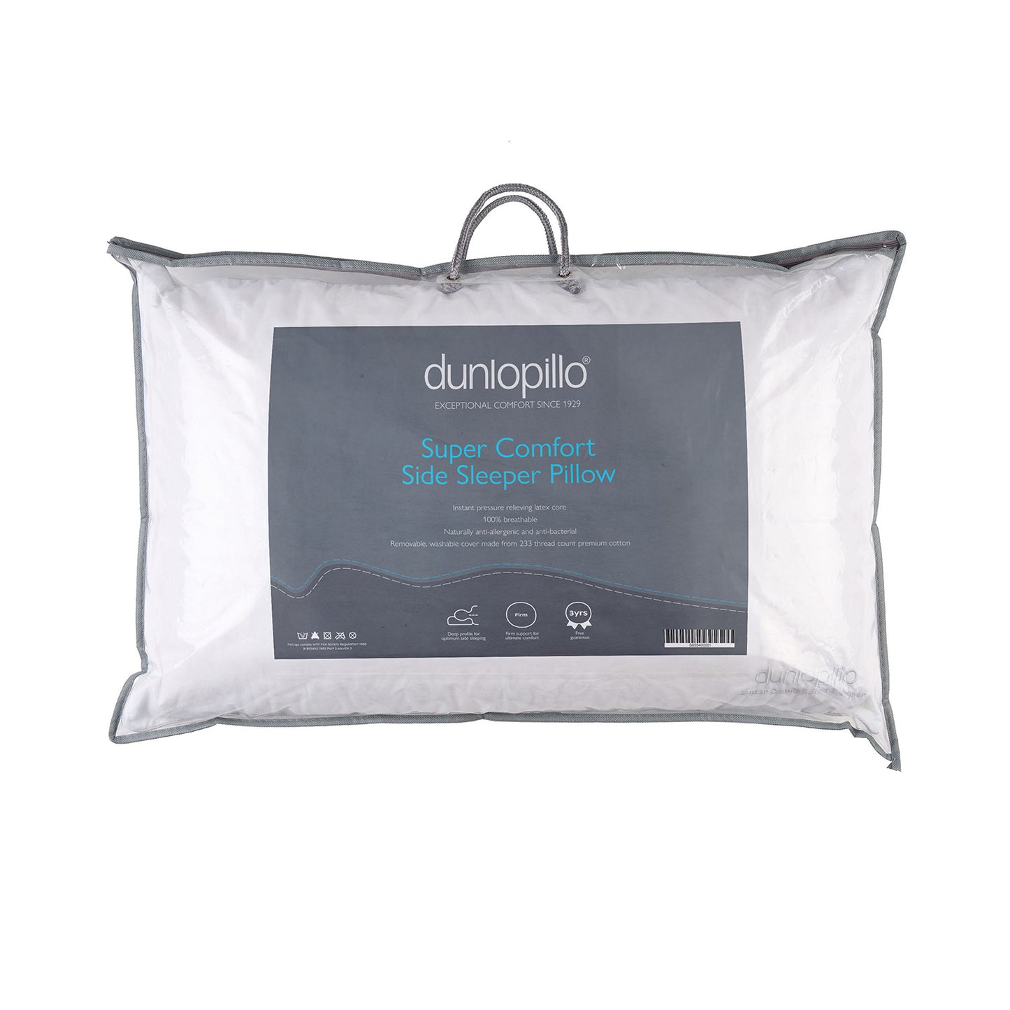 Dunlopillo Super Comfort Deep Profile Latex Pillow - Medium/Firm Support
