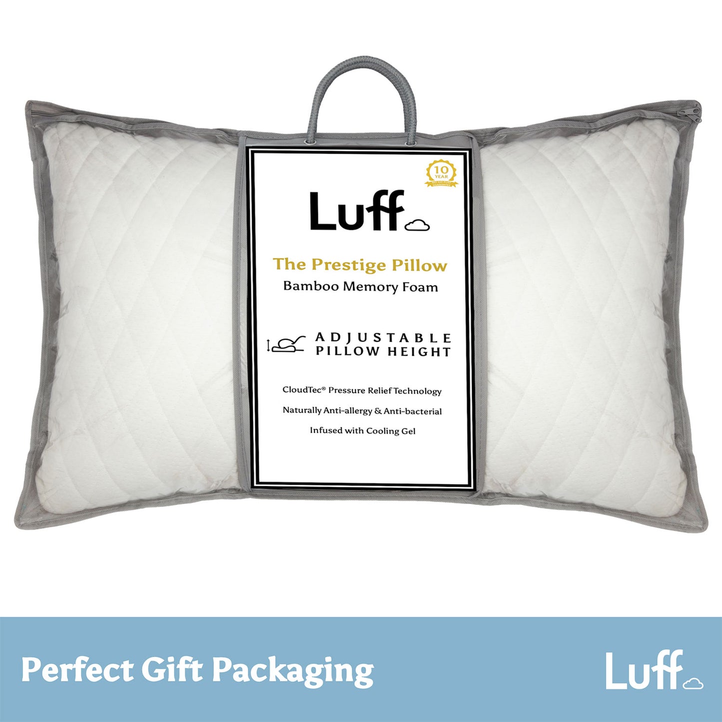 Luff Prestige Height Adjustable Prestige Bamboo Pillow