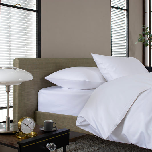 The Lyndon Company Peninsula White Cotton Sateen 1000TC Housewife Pillowcase (Single)