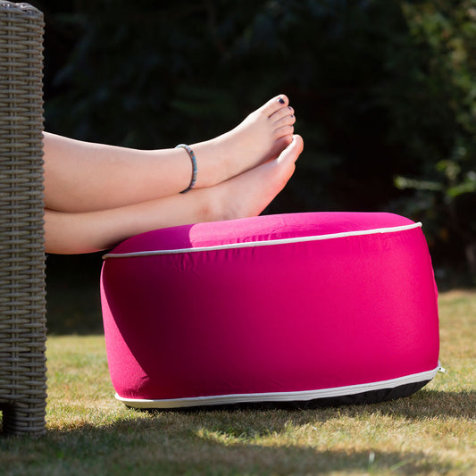 Inflatable Footstool Fuschia Pink