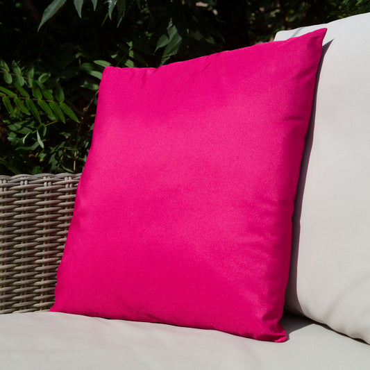 Showerproof Fuchsia Pink Outdoor Scatter Cushion (Pack of 2)