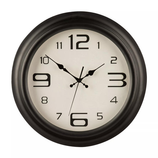 Myers Matt Black Metal Wall Clock