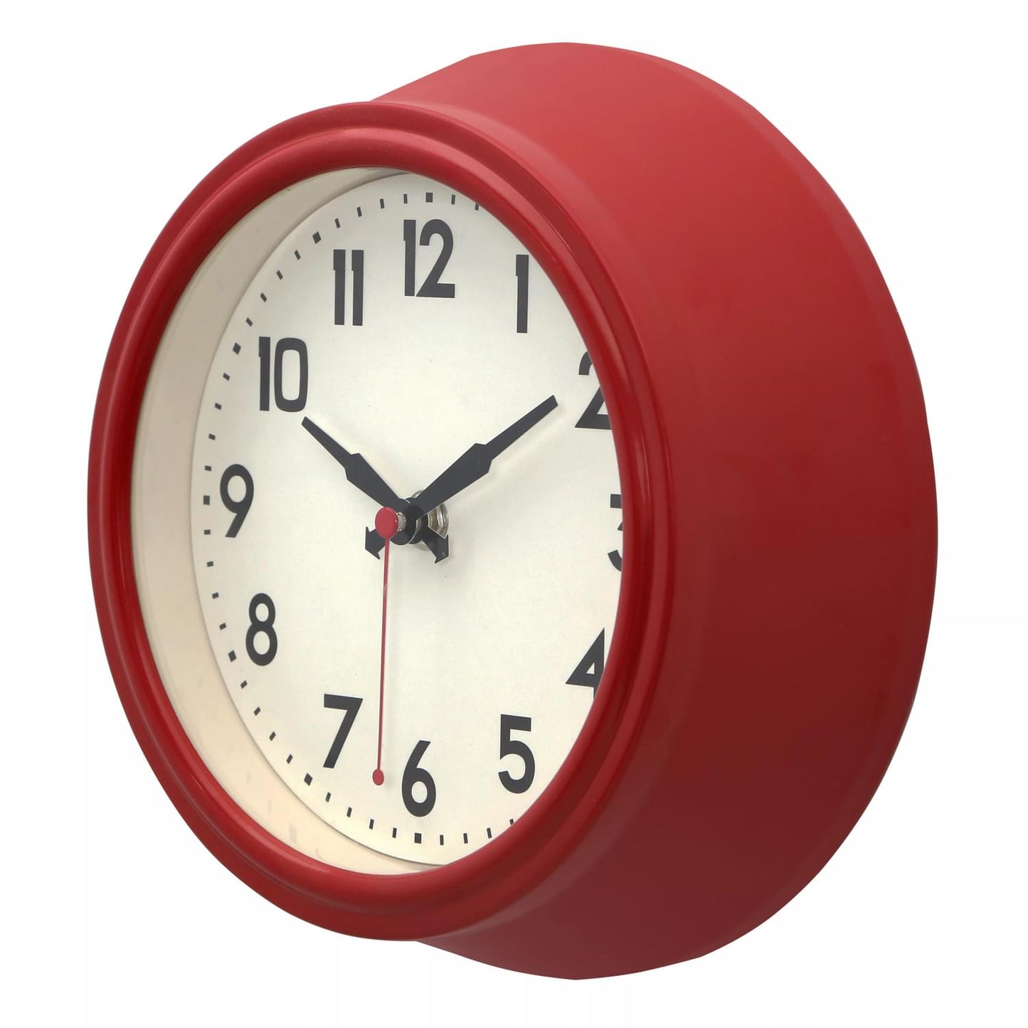 Maddox Red Metal Wall Clock