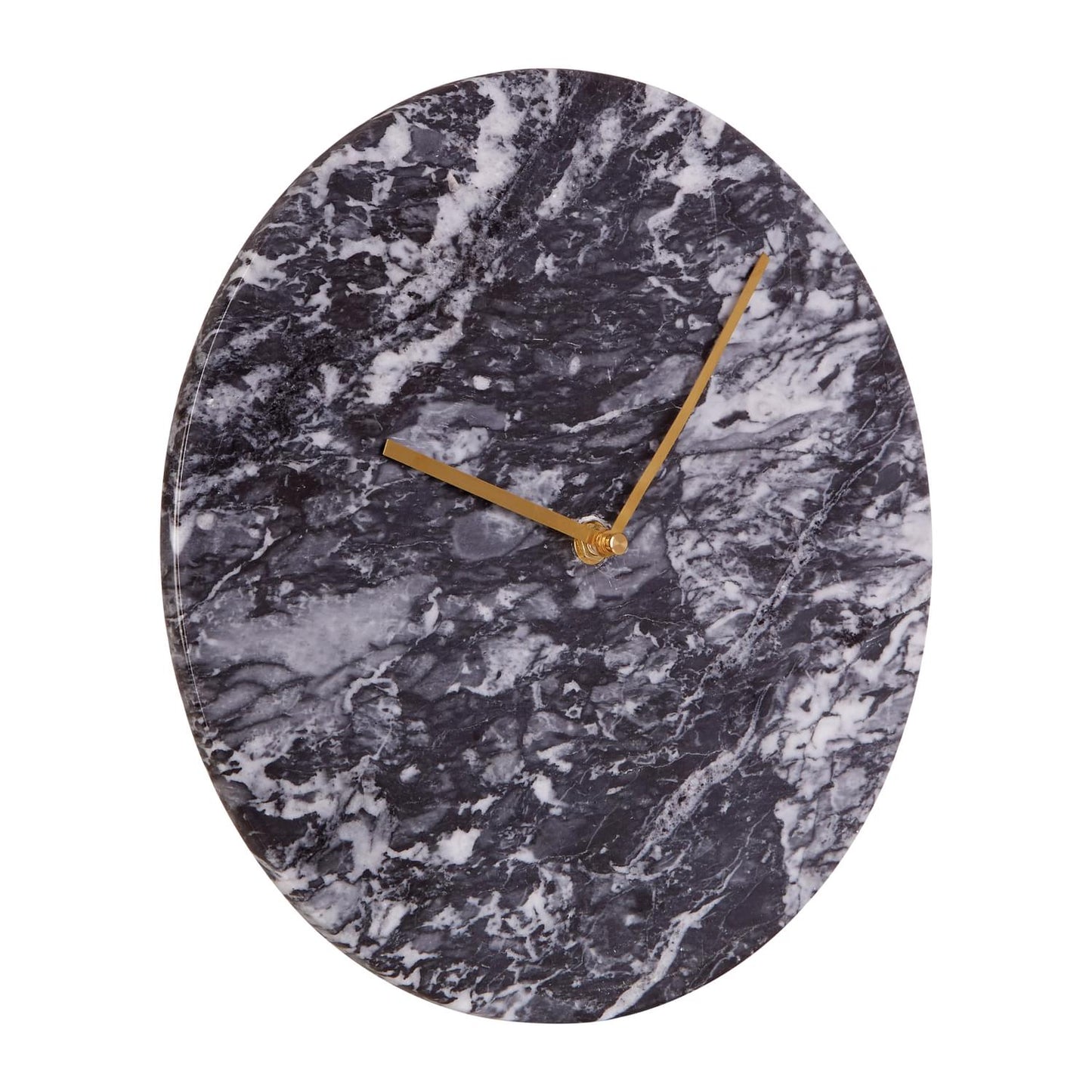 Lamonte Black Real Marble Wall Clock