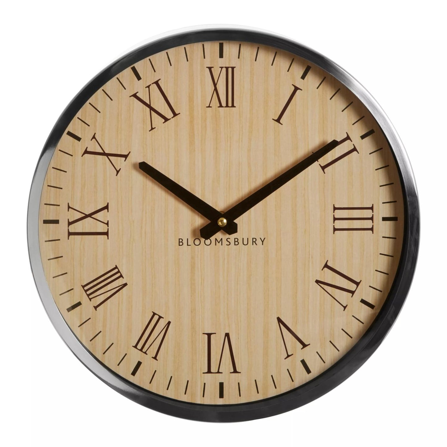 Vitus Natural and Silver Wall Clock