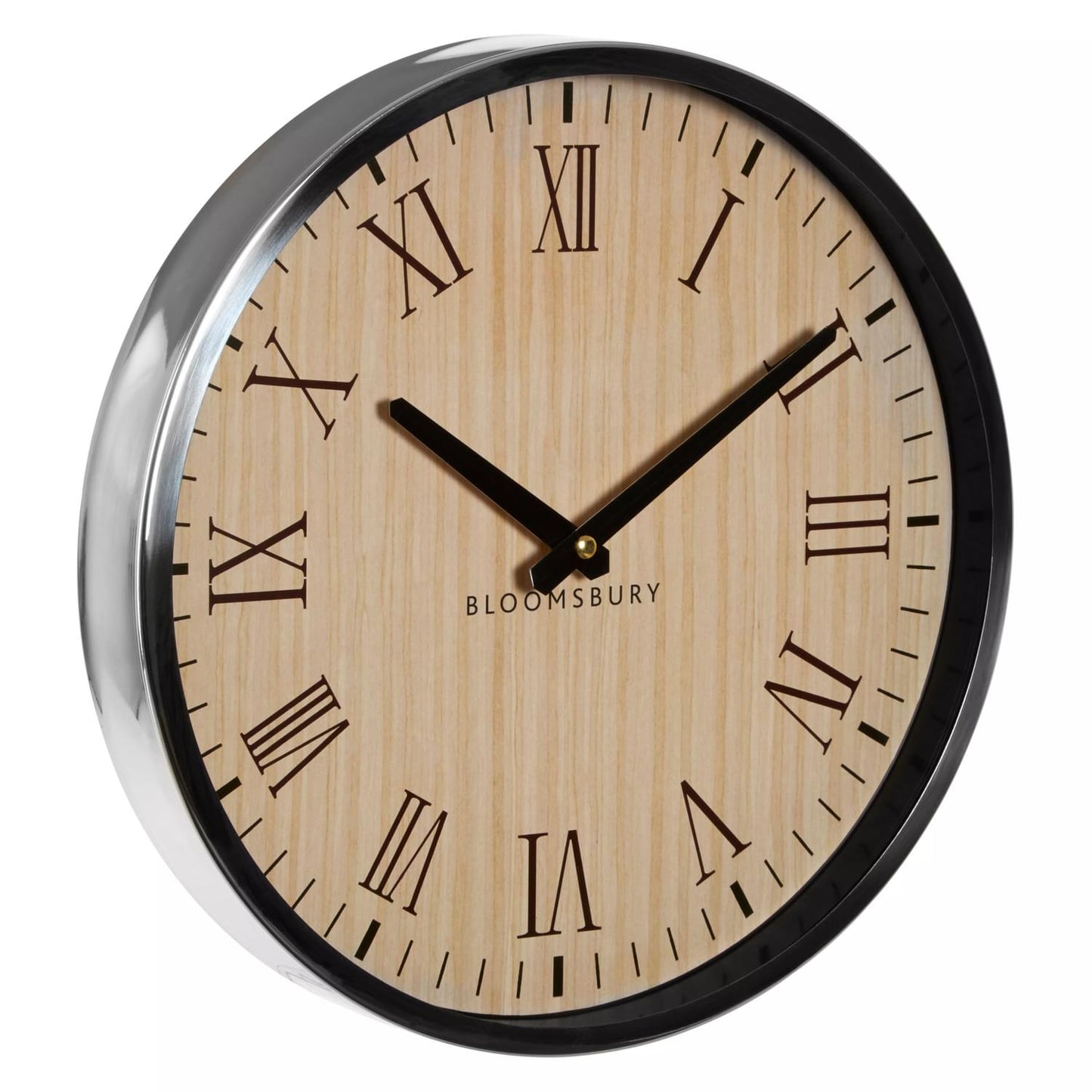 Vitus Natural and Silver Wall Clock