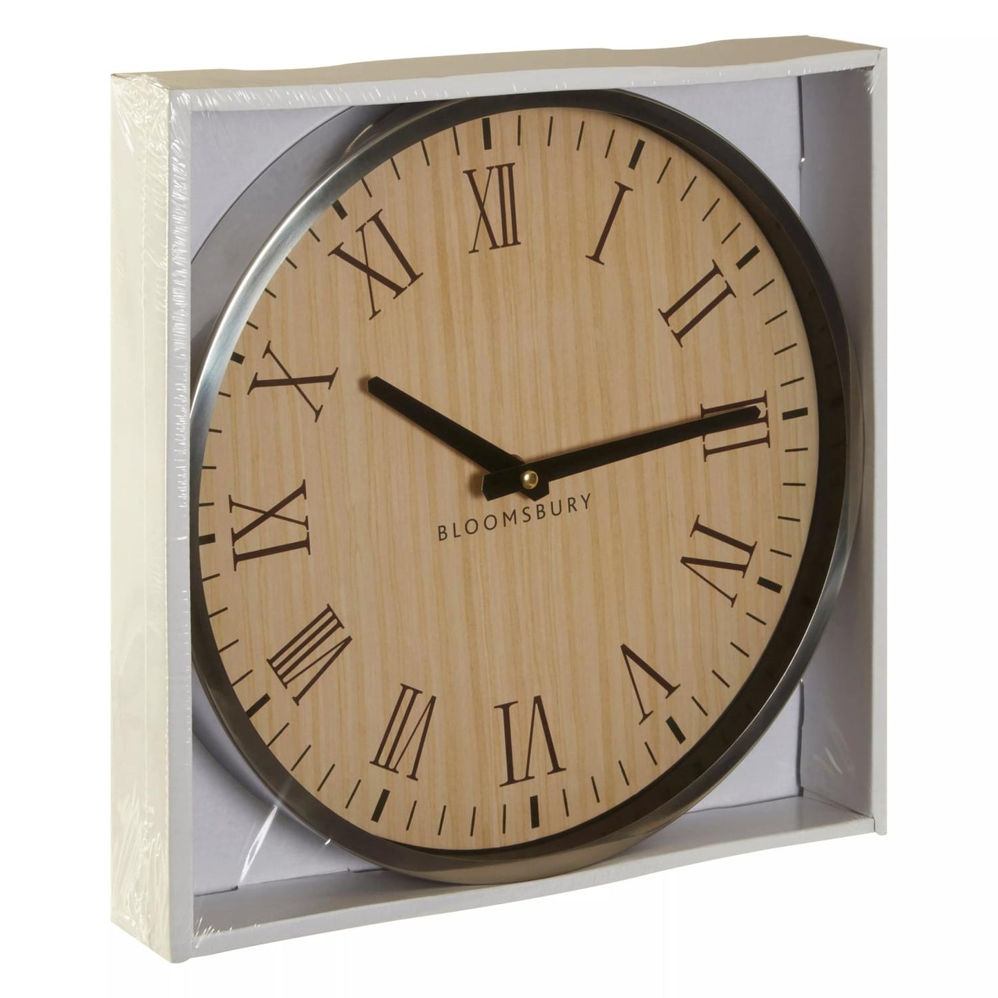 Vitus Natural and Silver Wall Clock