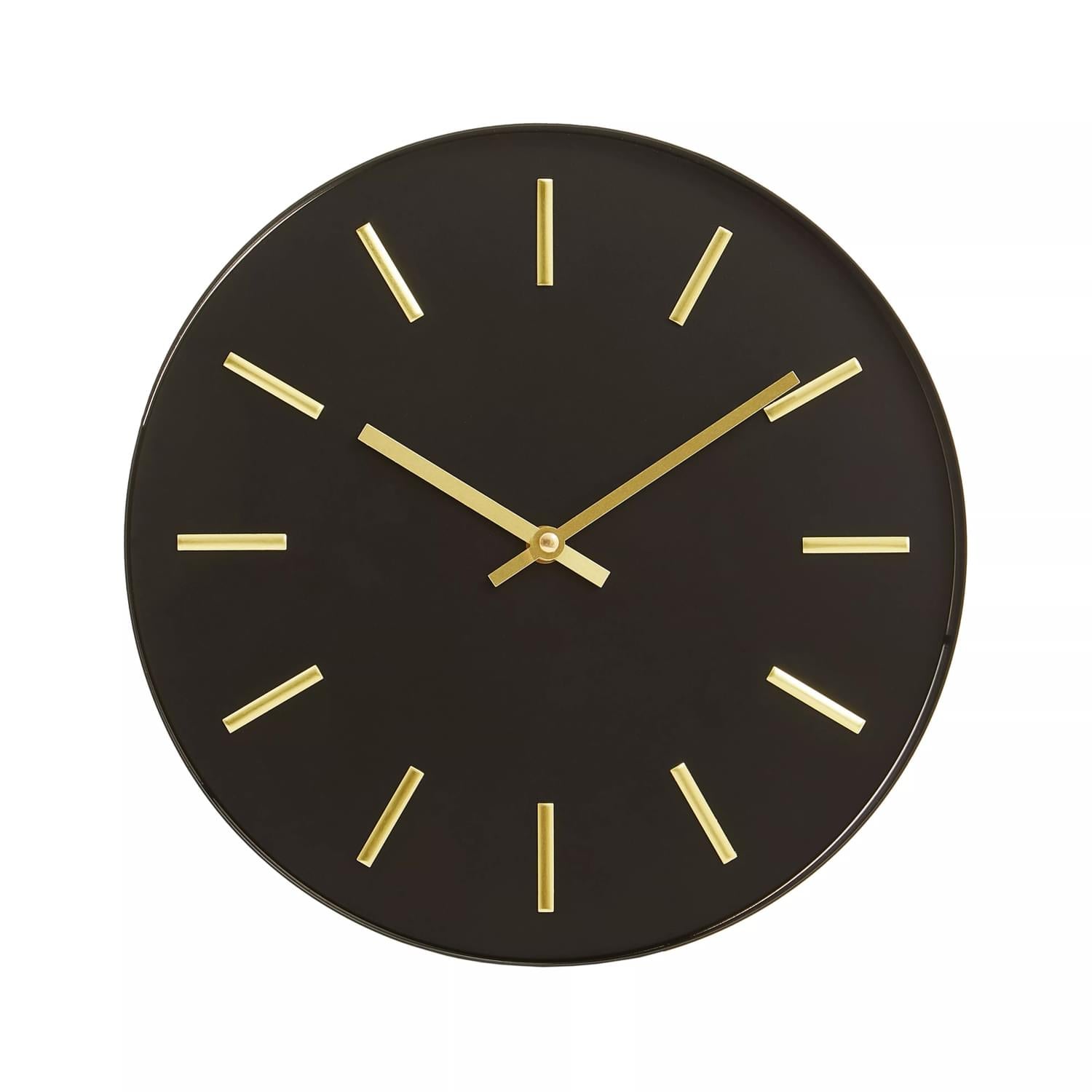 Vitus Black And Gold Wall Clock | Julian Charles