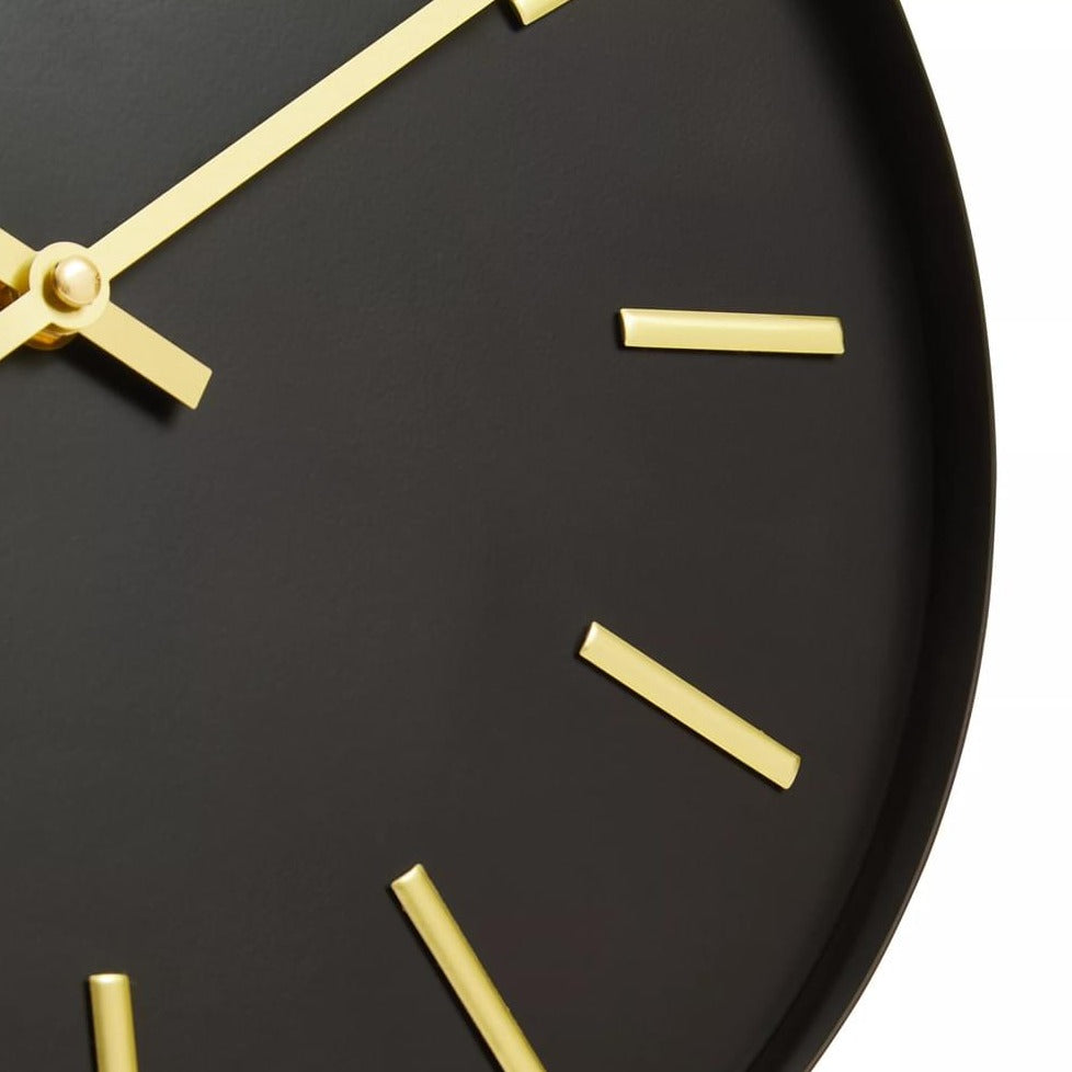 Vitus Black And Gold Wall Clock