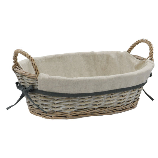 Arianna Antique Wash Oval Willow Storage Basket