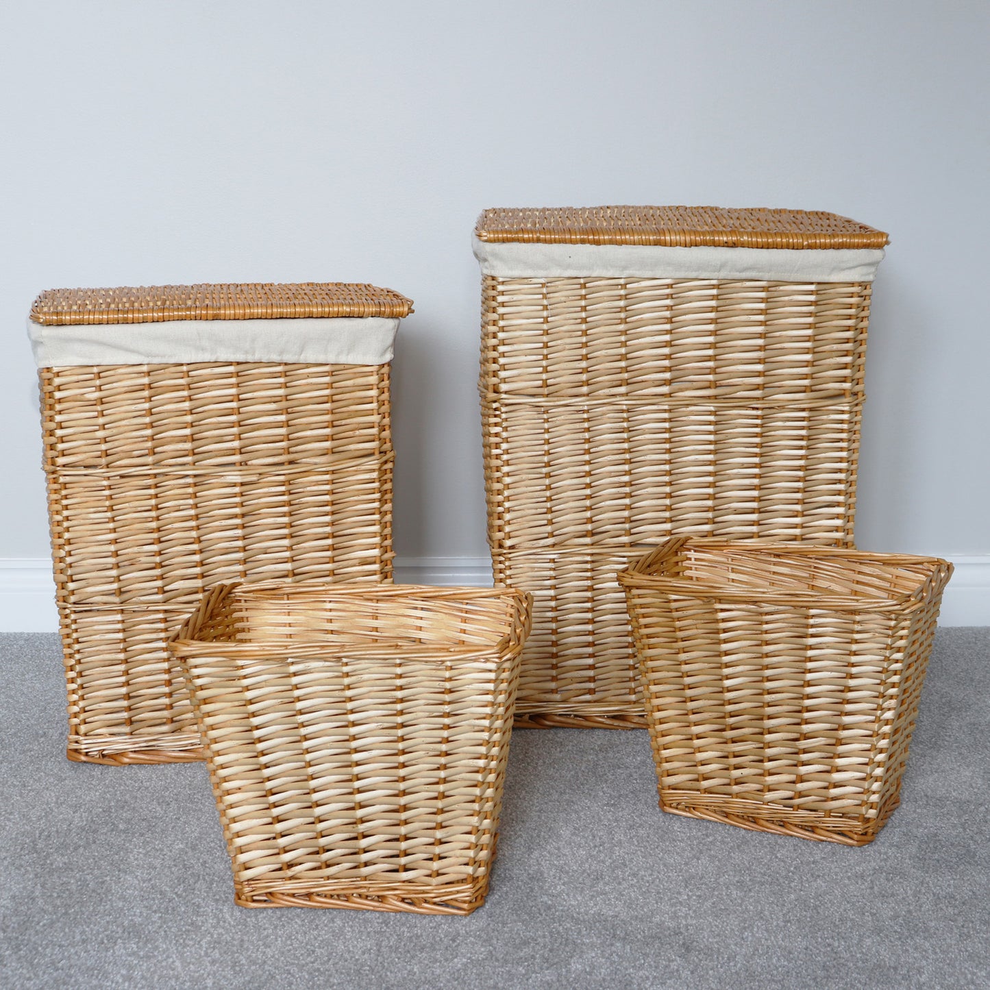 Acacia Honey Willow Rectangular Laundry and Bin Set