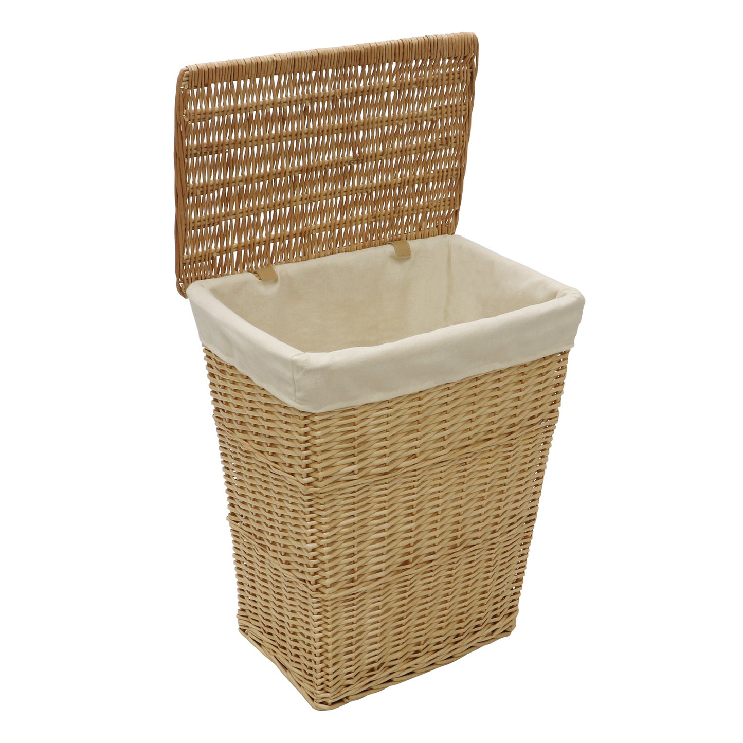 Acacia Honey Rectangular Willow Laundry Basket