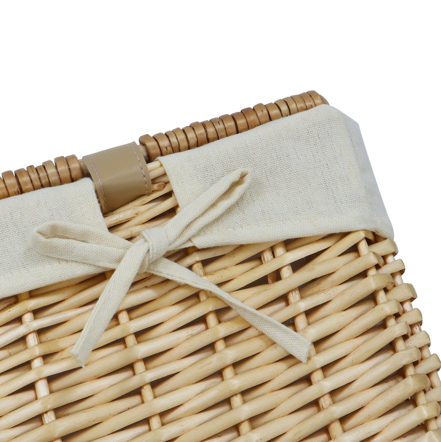 Acacia Honey Set of 3 Rectangular Willow Hamper Baskets