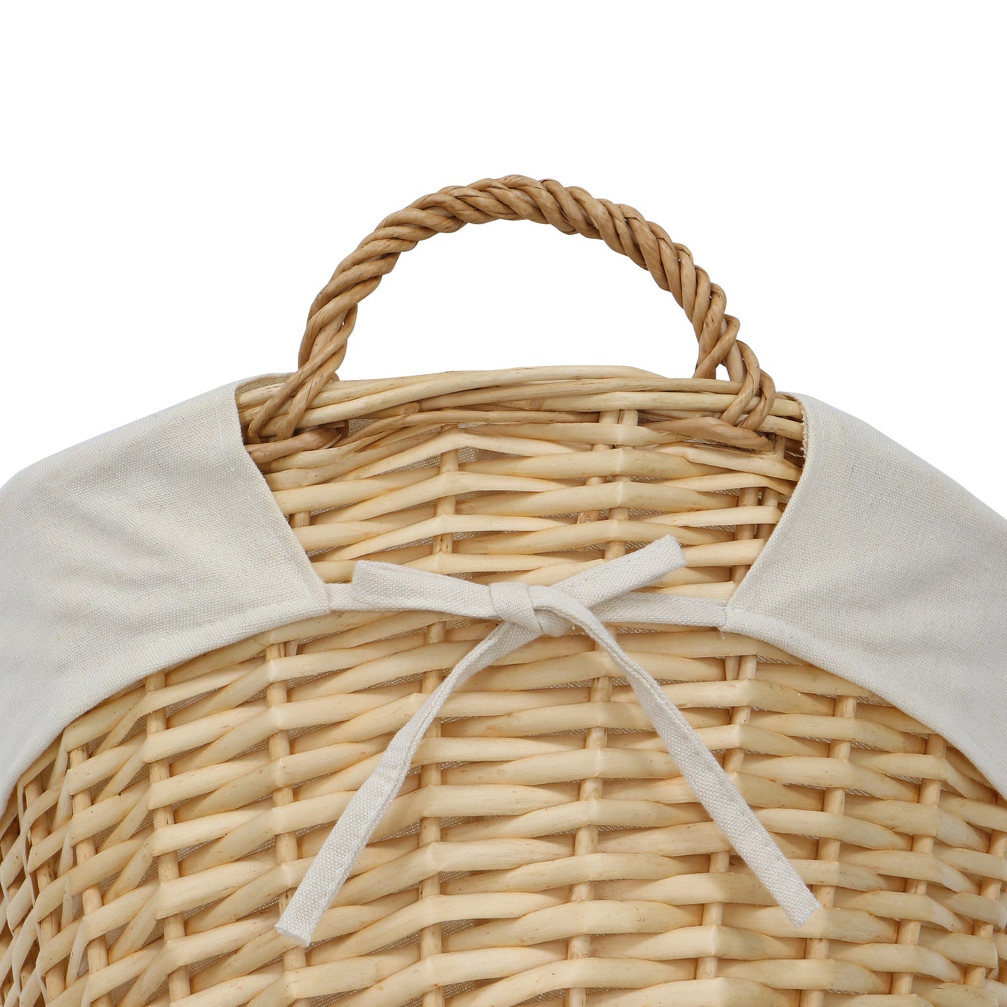 Acacia Honey Oval Willow Storage Basket - Large