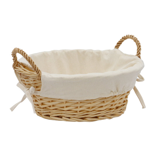 Acacia Honey Round Willow Storage Basket
