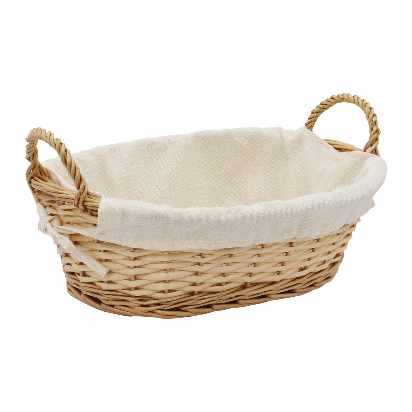 Acacia Honey Oval Willow Storage Basket