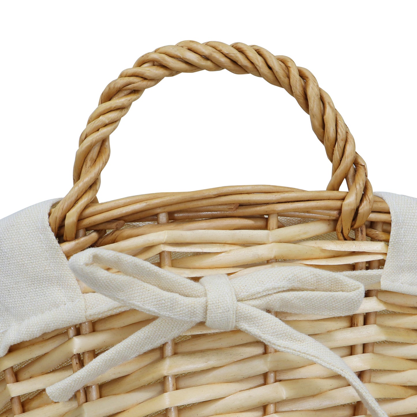 Acacia Honey Oval Willow Storage Basket