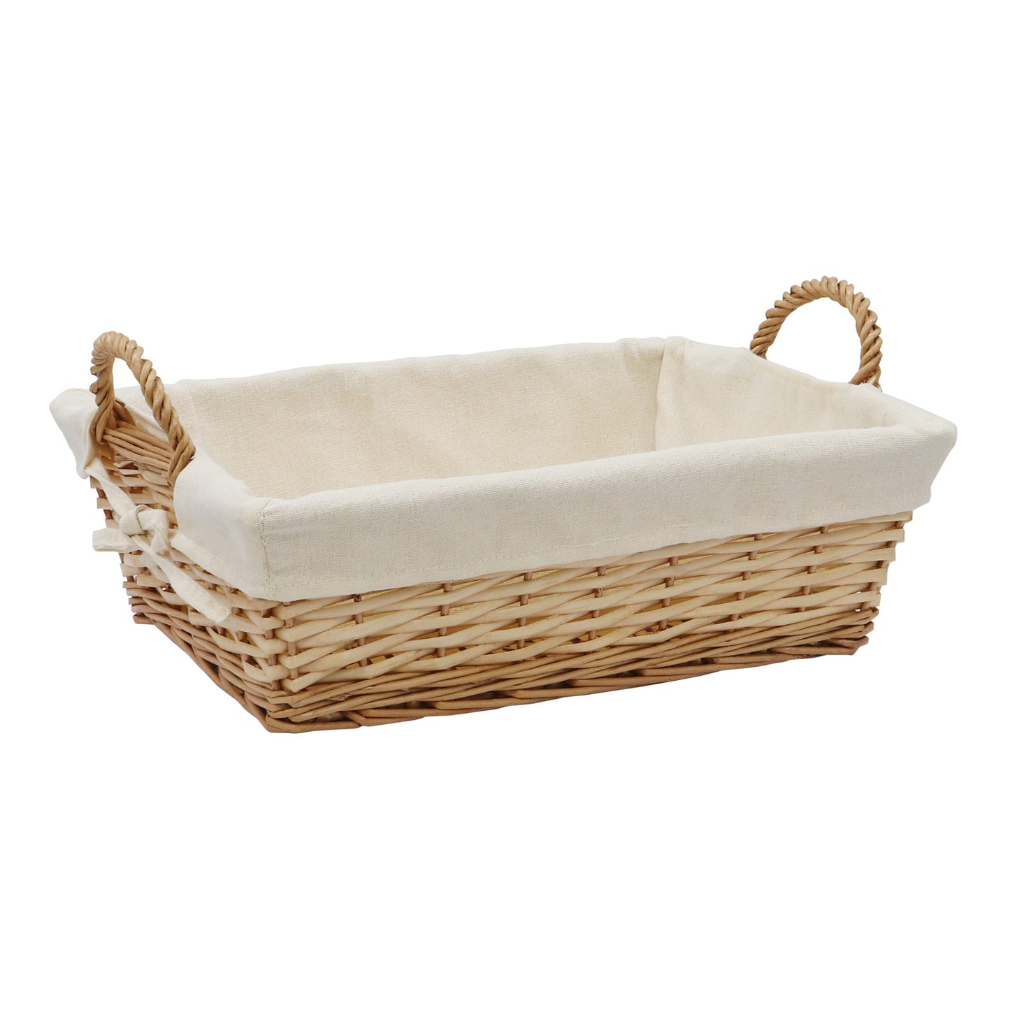 Acacia Honey Rectangular Willow Storage Basket