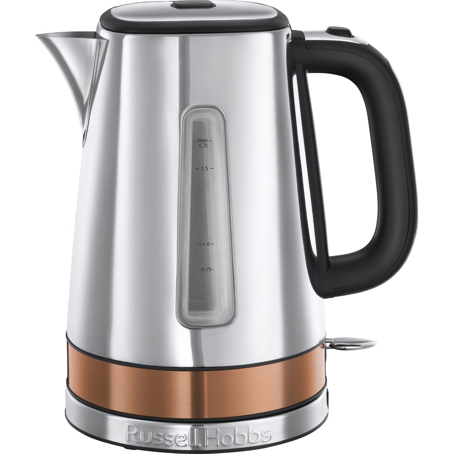 Russell Hobbs Silver And Copper Luna Jug Kettle 1.7L